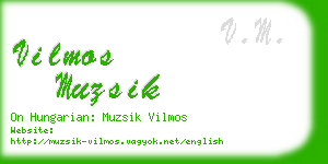 vilmos muzsik business card